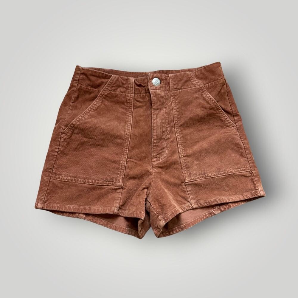 Roxy Corduroy High Waisted Brown Short size 26 (see measurements)